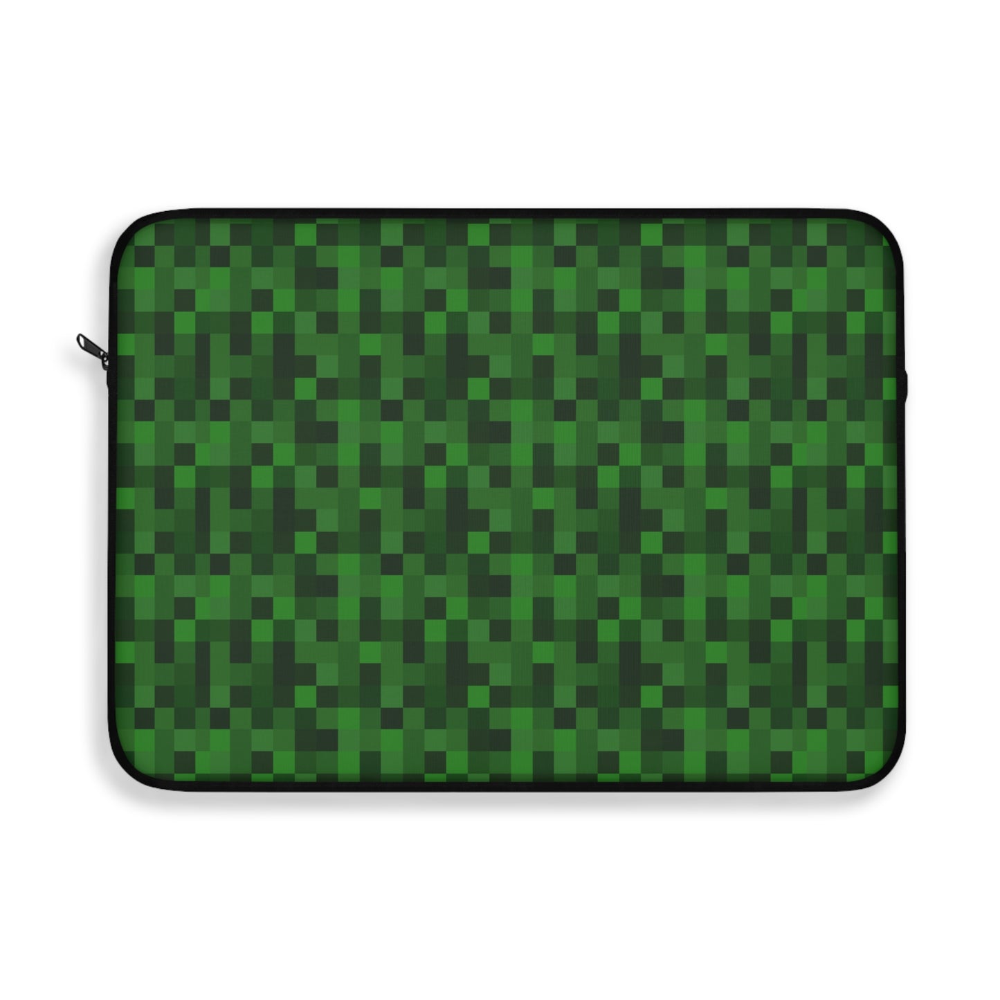Minecraft-Inspired Laptop Sleeve, Green Pixel Design, Gift for Gamers, Eco-Friendly Sleeve, Laptop Case, Student Accessory