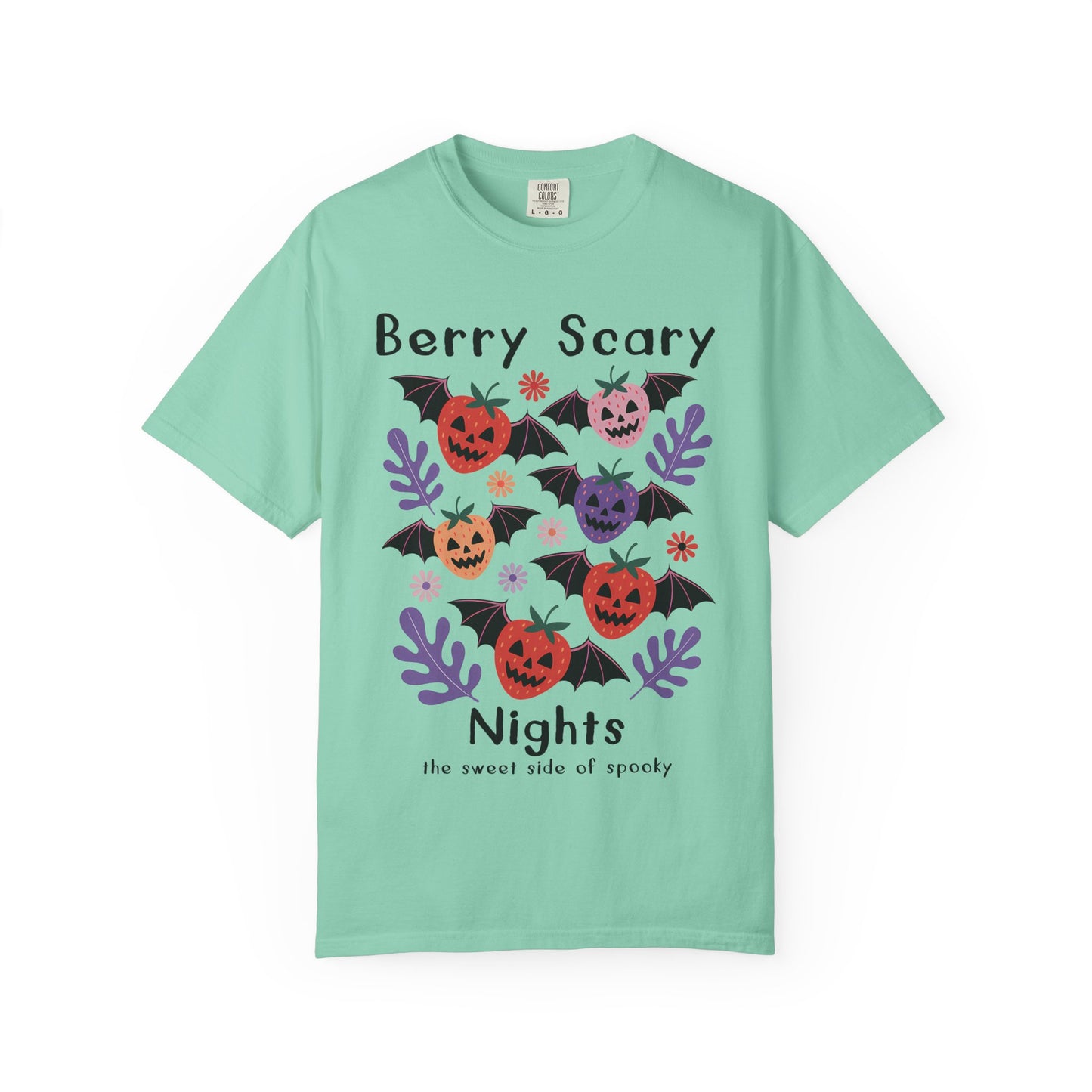 Berry Scary Nights T-shirt, Unisex Halloween Tee, Festive Fall Apparel, Cute Spooky Shirt, Trick-or-Treat Gift, Berry Scary Nights Design