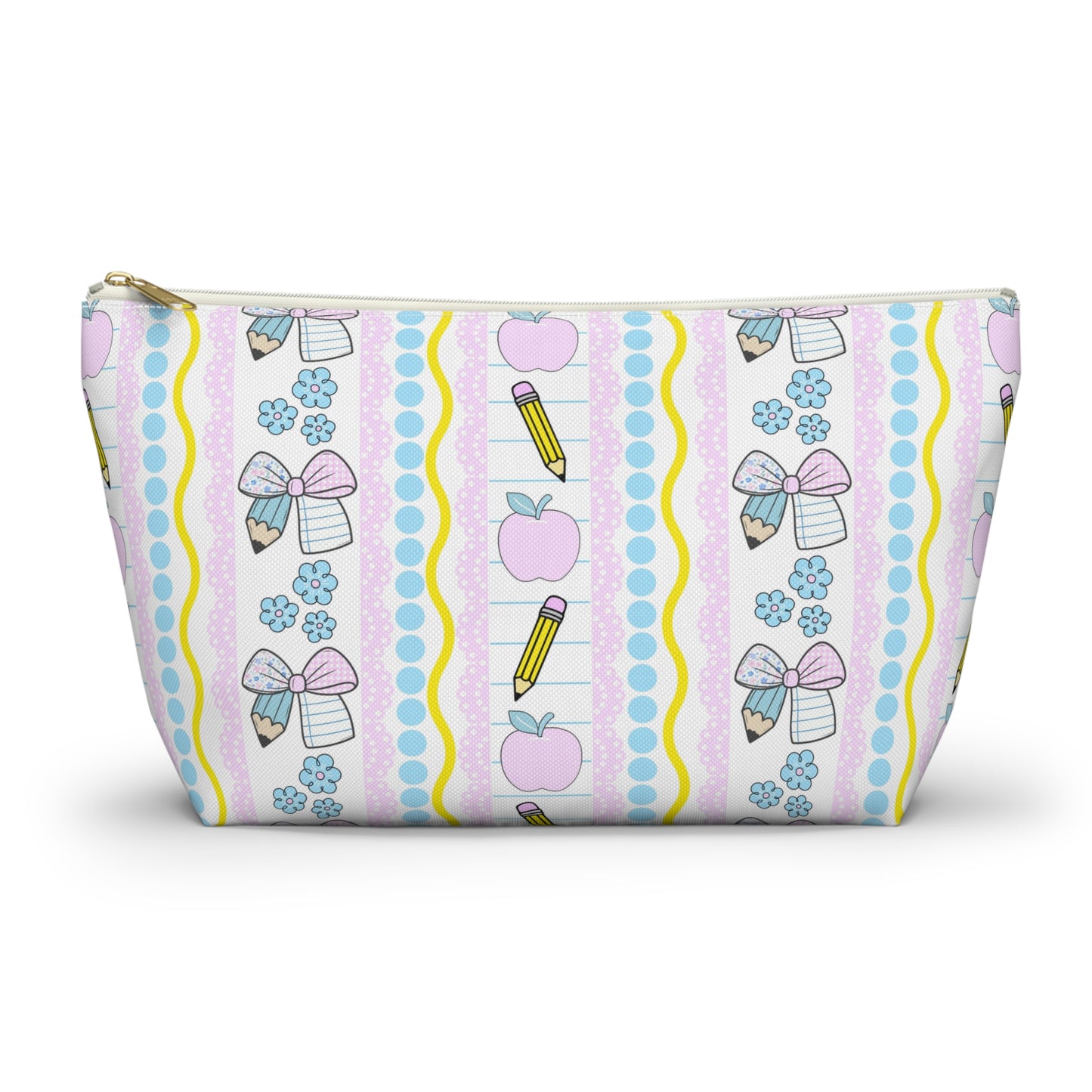 Cute School-Themed Accessory Pouch, Pencil Case, Makeup Bag, Gift for Students, Teacher Supplies, Back to School