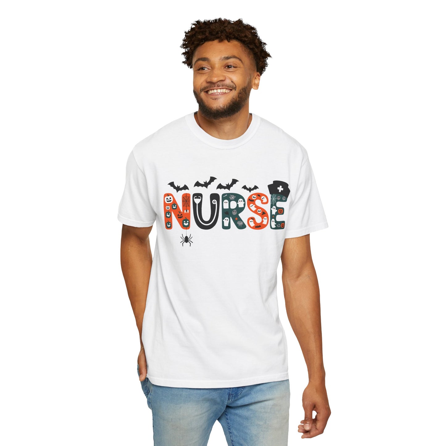 Halloween Nurse T-Shirt, Unisex Spooky Tee for Healthcare Workers, Cute Nurse Shirt, Fall Nurse Gift, Halloween Costume Top