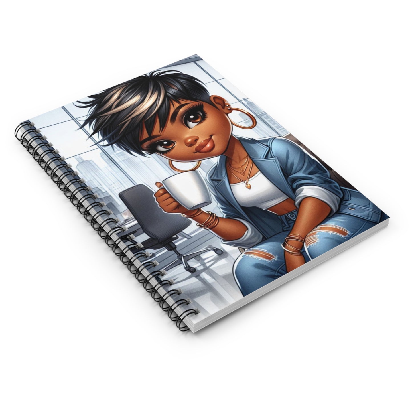 Stylish Ruled Spiral Notebook - Chic Office Vibe