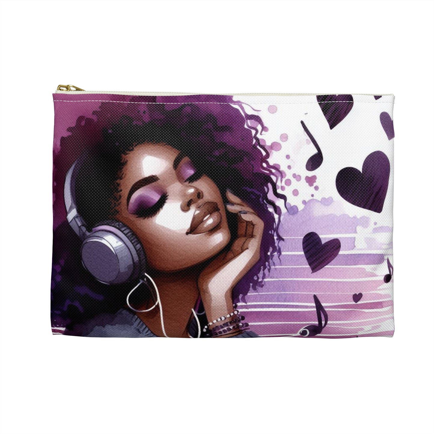 Music Lover's Accessory Pouch, Cute Makeup Bag, Travel Organizer, Gift for Her, Festival Essentials