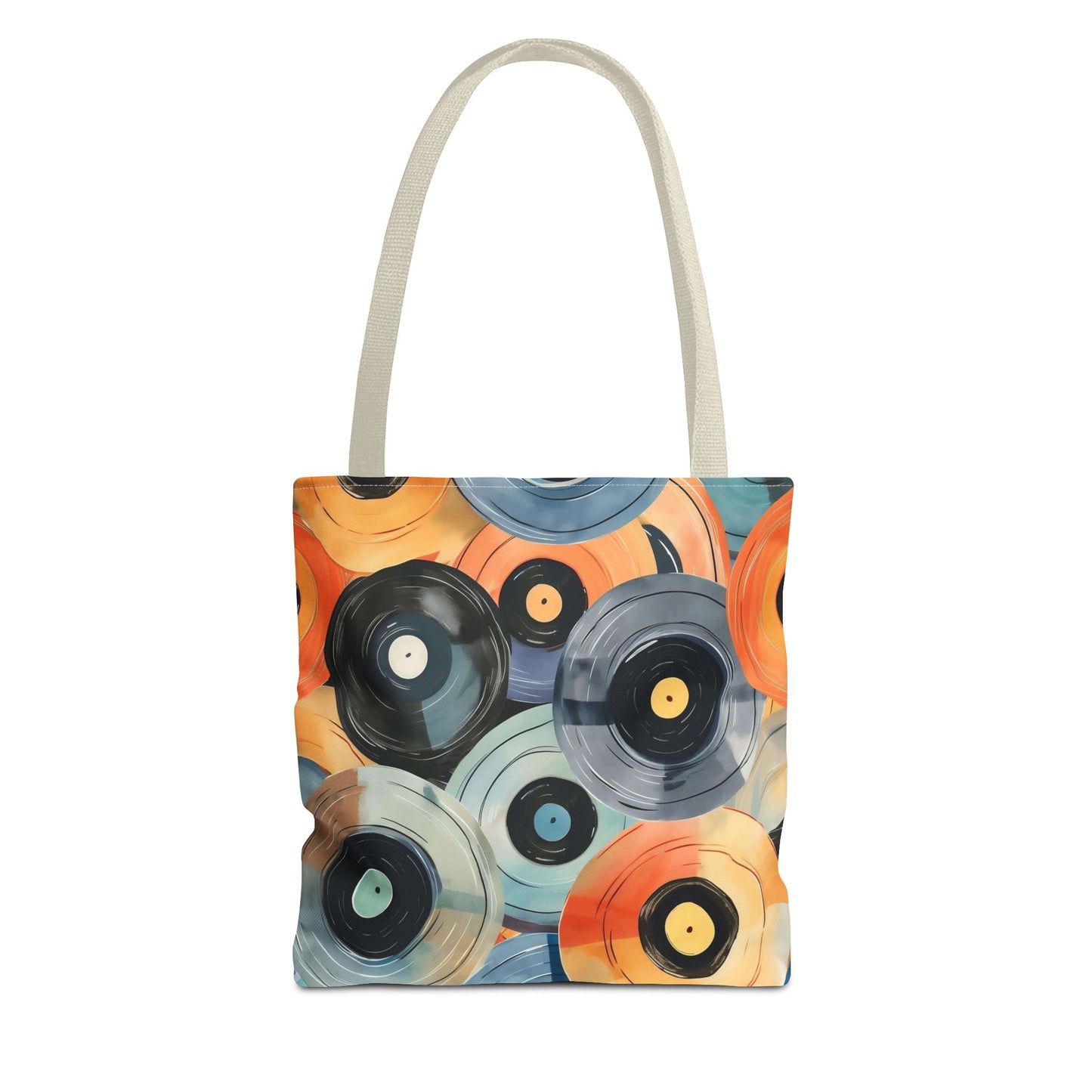 Vinyl Record Tote Bag, Music Lover Gift, Eco-Friendly Shopper, Personalized Beach Bag, Retro Style Carryall, Festival Essential