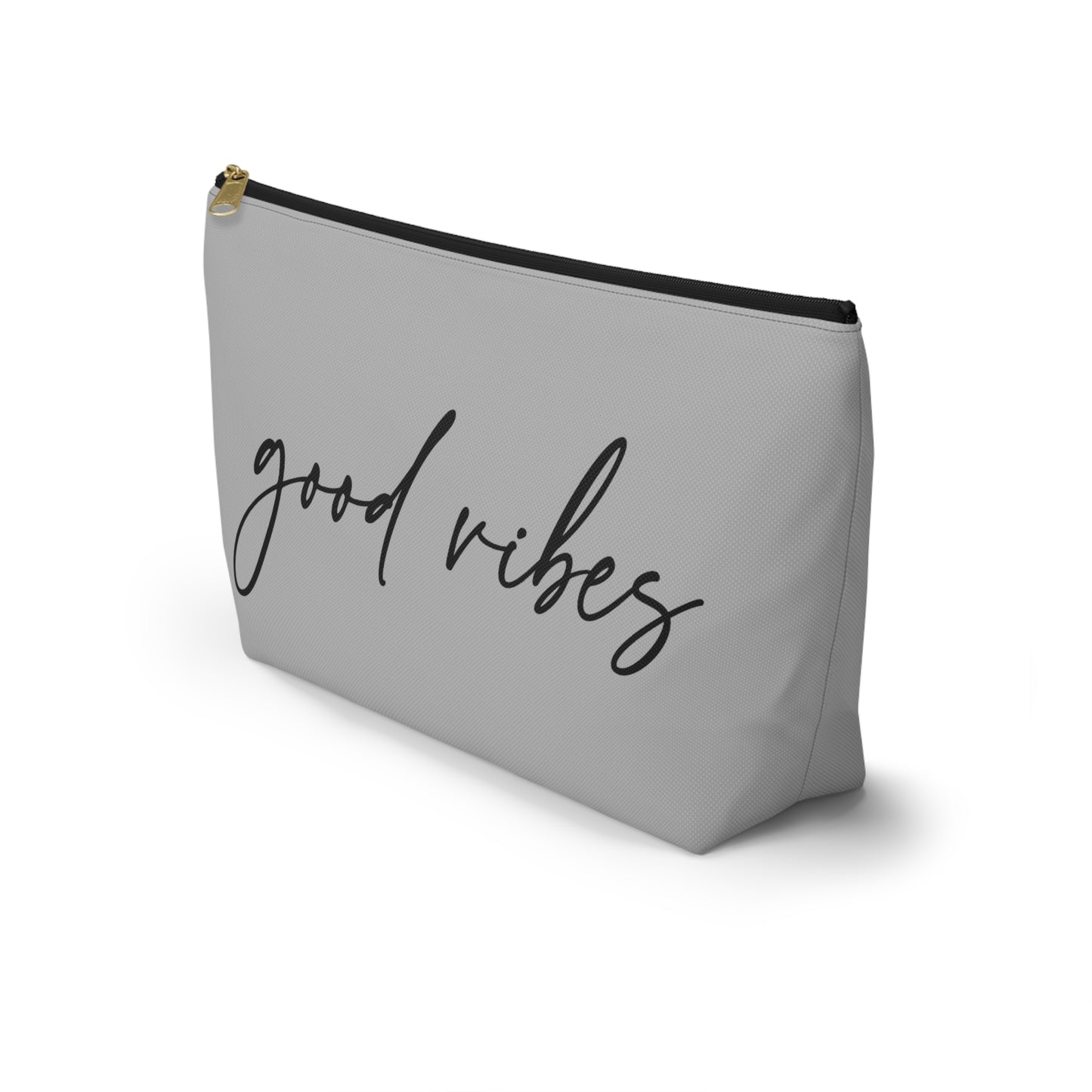 Good Vibes Accessory Pouch | Cute Makeup Bag, Travel Organizer, Gift for Friends, Holidays, Everyday Use, Inspirational Quote