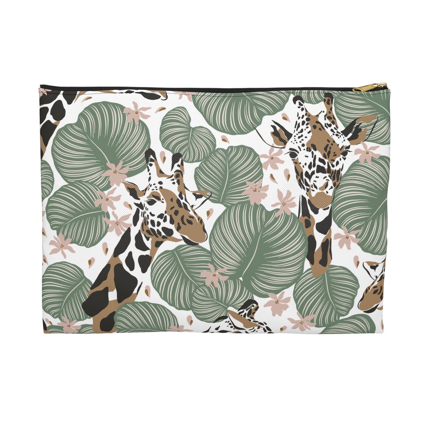 Tropical Giraffe Accessory Pouch - Stylish Makeup Bag, Travel Organizer, Safari-themed Gift, Nature Lover's Essentials, Fun & Functional