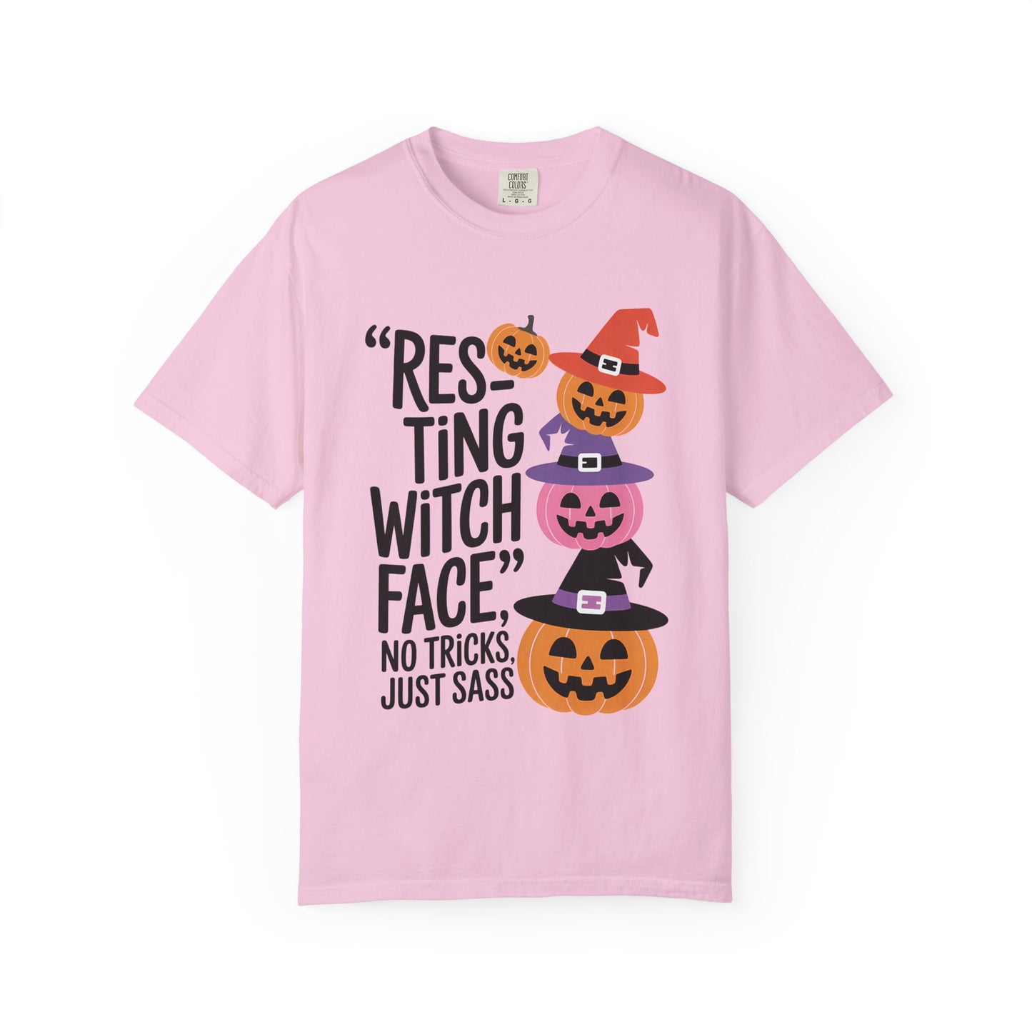 Resting Witch Face T-Shirt, Halloween Shirt, Funny Tee, Unisex Garment-Dyed T-Shirt, Holiday Apparel, Seasonal Fashion, Spooky Style