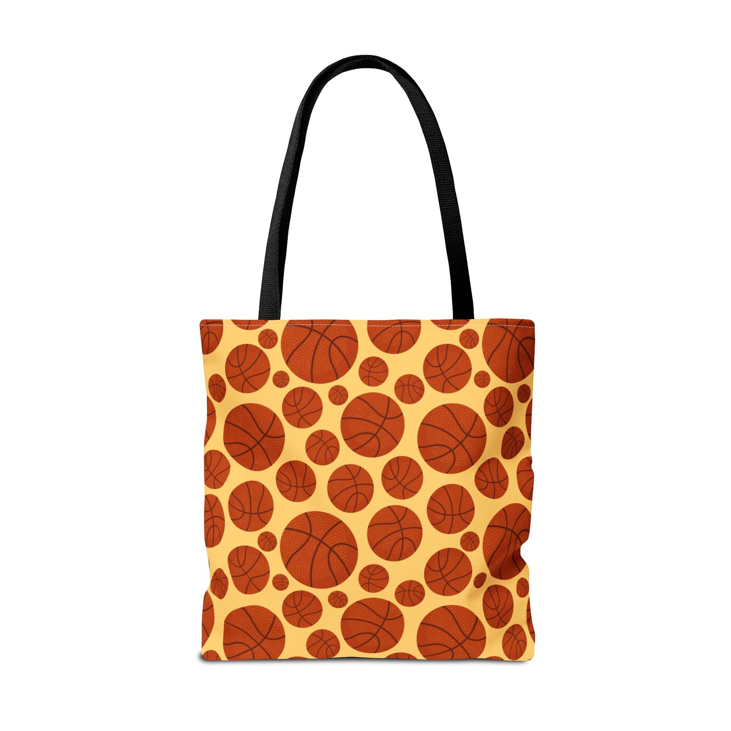 Basketball Pattern Tote Bag - Perfect for Sports Lovers, Gym Essentials, Game Day, Coaches, Team Gifts