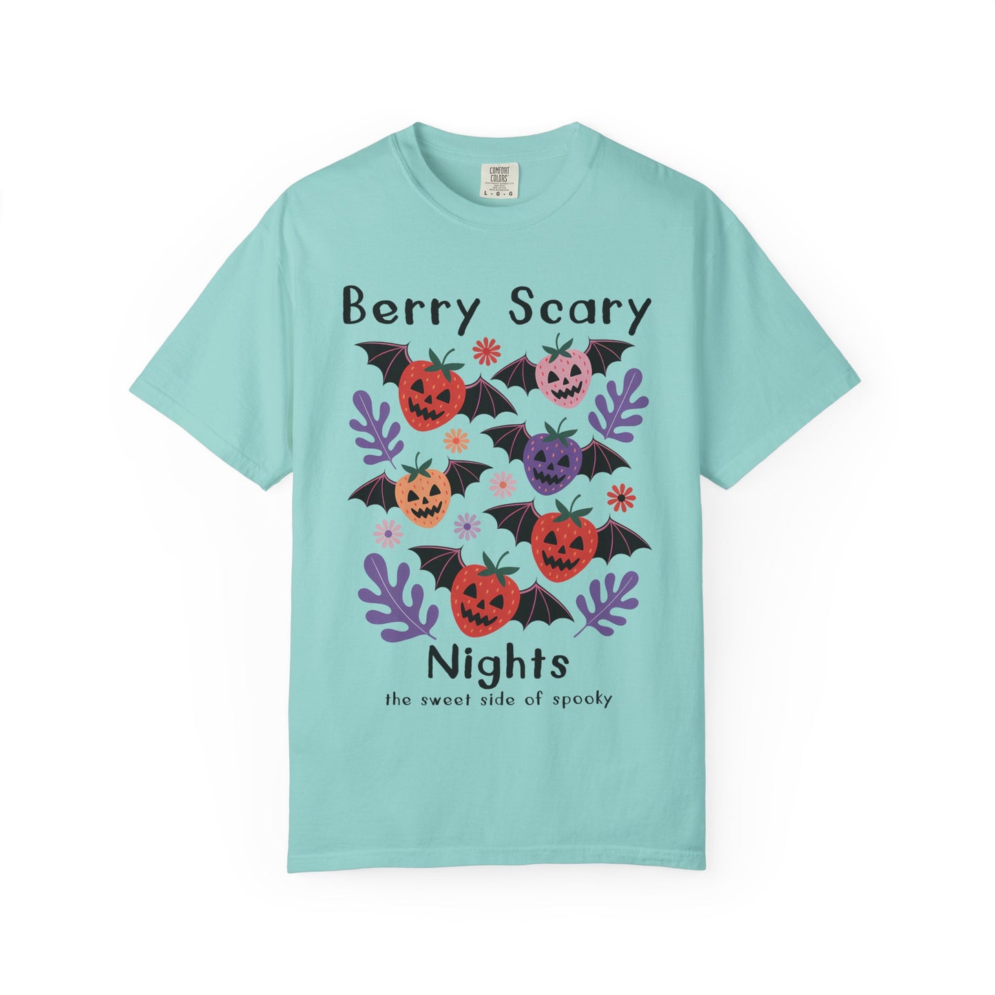 Berry Scary Nights T-shirt, Unisex Halloween Tee, Festive Fall Apparel, Cute Spooky Shirt, Trick-or-Treat Gift, Berry Scary Nights Design