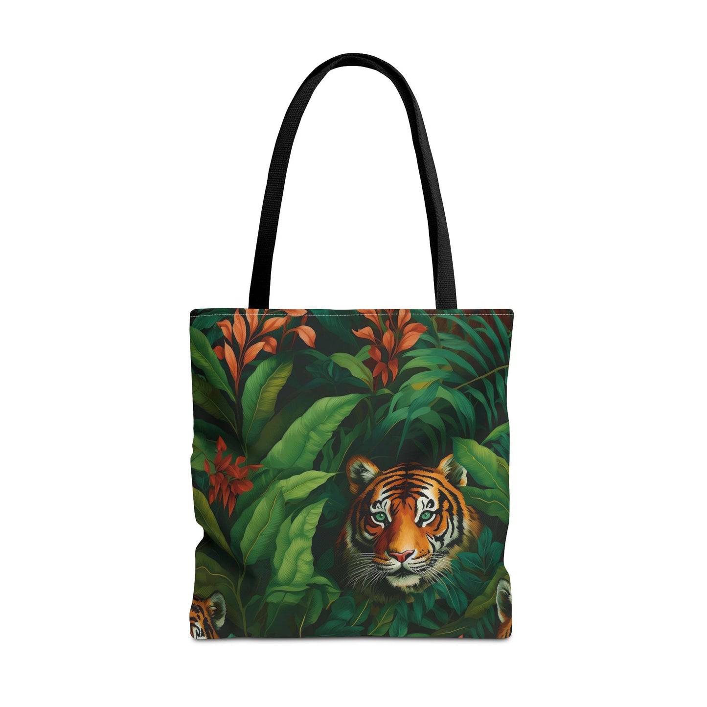 Tote Bag with Jungle Tiger Design | Eco-Friendly Shopping Bag, Gift for Animal Lovers, Reusable Tote for Travel, Beach, Farmers Market