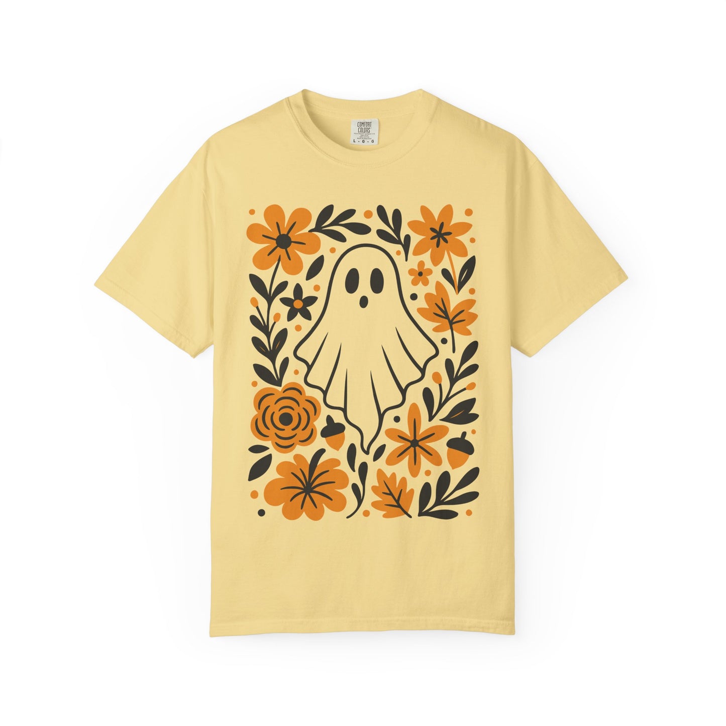 Cute Ghost Floral Unisex T-Shirt, Halloween Shirt, Casual Wear, Fall Fashion, Gift for Spooky Season