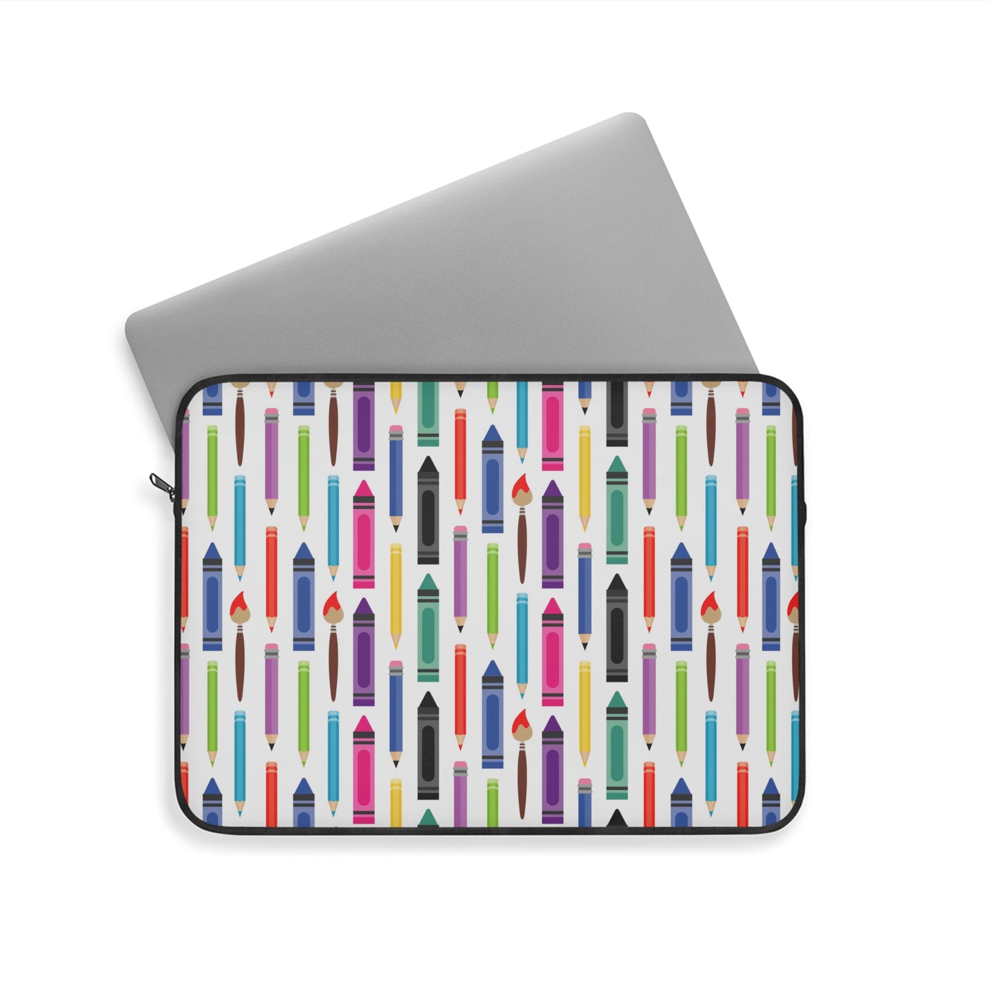 Colorful Crayon Laptop Sleeve - Cute, Fun, Art-Inspired Gift, School Accessory, Back to School, Kids, Teachers, Creative Professionals
