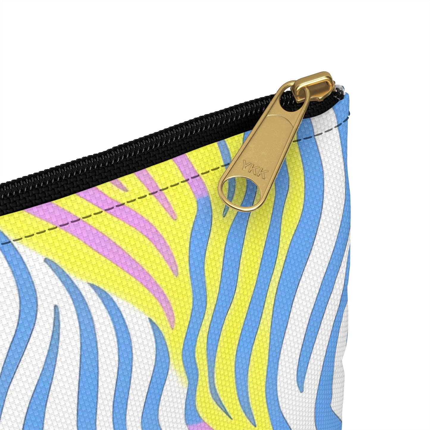 Vibrant Zebra Print Accessory Pouch, Makeup Bag, Travel Organizer, Gift for Her, Cute Pencil Case, Fun Zip Pouch