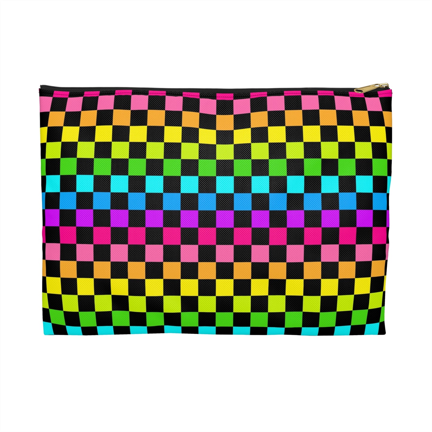 Colorful Checkerboard Accessory Pouch, Fun Makeup Bag, Travel Organizer, Stylish Pencil Case, Gift for Friends