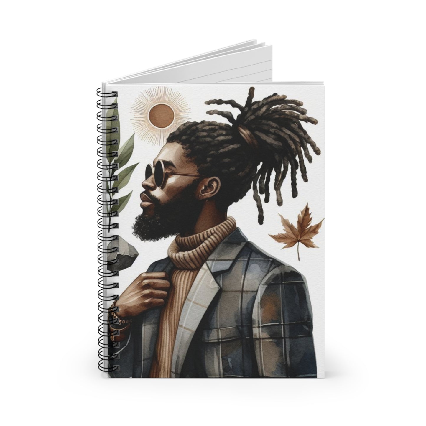 Stylish Spiral Notebook - Ruled Line with Nature-Inspired Design