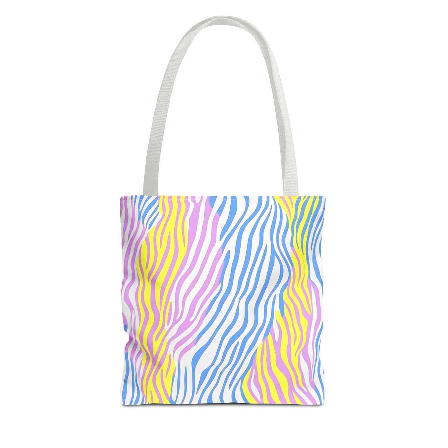 Colorful Zebra Pattern Tote Bag | Stylish Eco-Friendly Shopping Bag, Beach Bag, Gift Bag, Summer Accessory