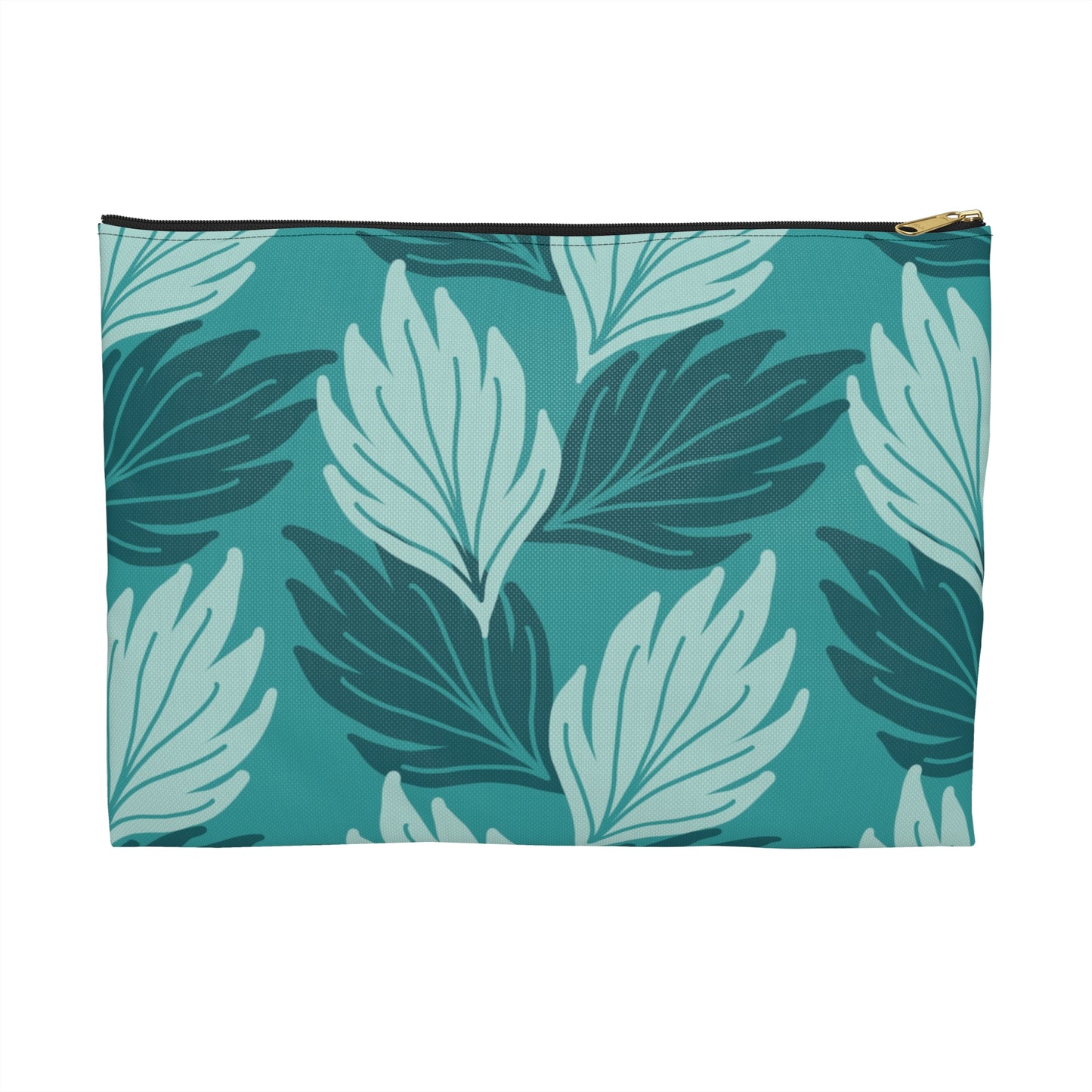Chic Leaf Pattern Accessory Pouch for Essentials, Makeup Bag, Travel Organizer, Gifts for Her, Floral Storage