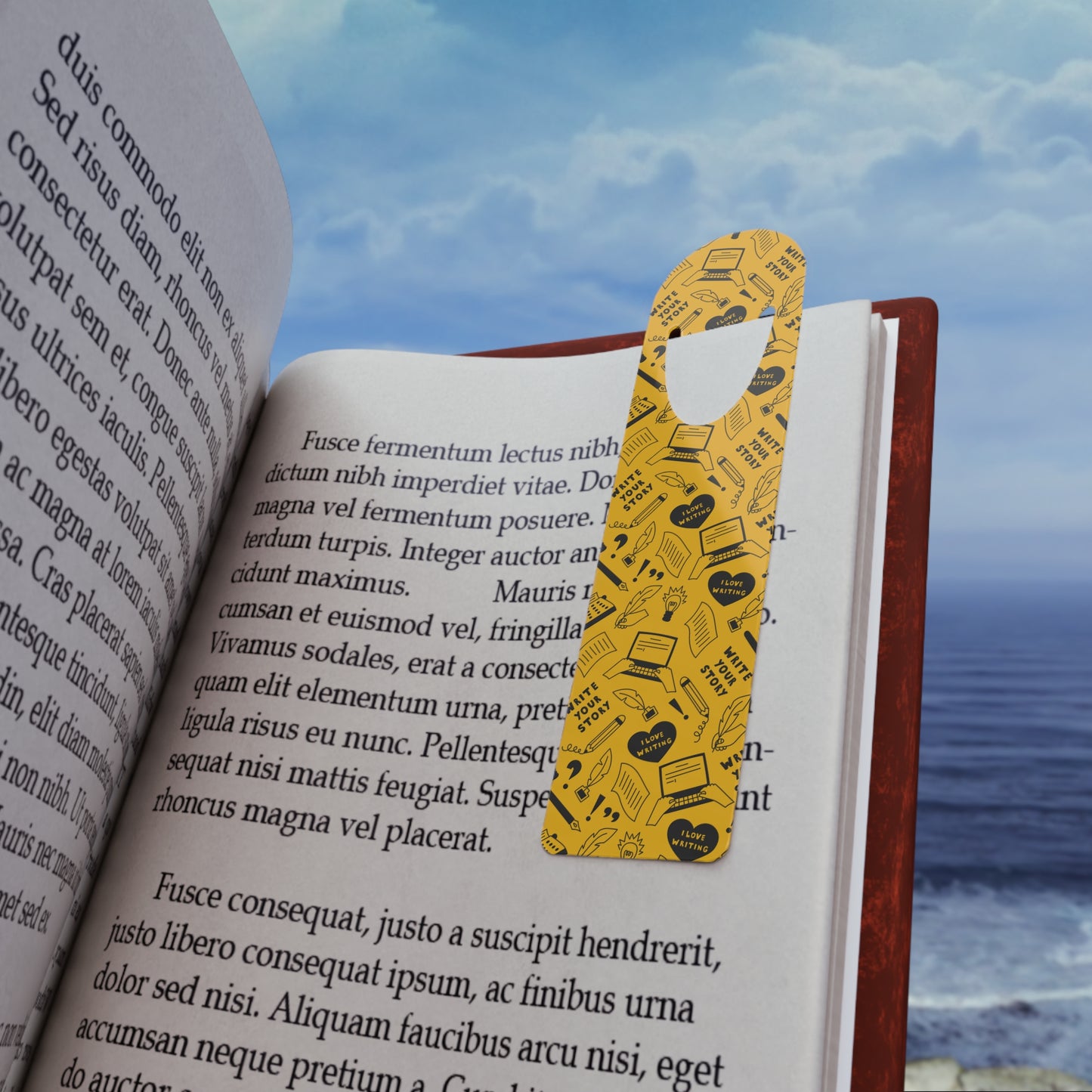 Playful Reading Bookmark - Fun Book Lover Gift, Yellow Bookmark, Literary Accessory, Office Supplies, Reading Tracker