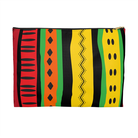 Vibrant African Print Accessory Pouch | Travel Makeup Bag, Cultural Gift, Zippered Organizer, Festival Essential, Colorful Storage