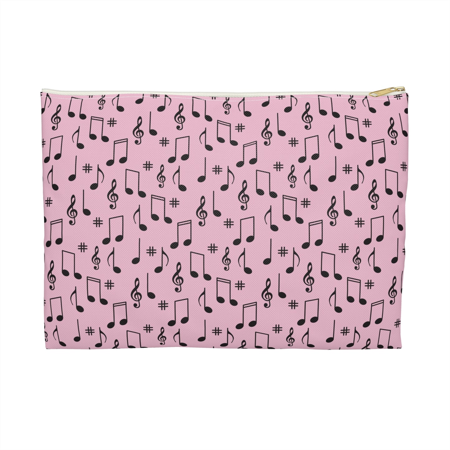 Music-Themed Accessory Pouch, Music Lover Gift, Concert Essentials Case, Music Note Storage Bag, Pink and Blue Music Pouch