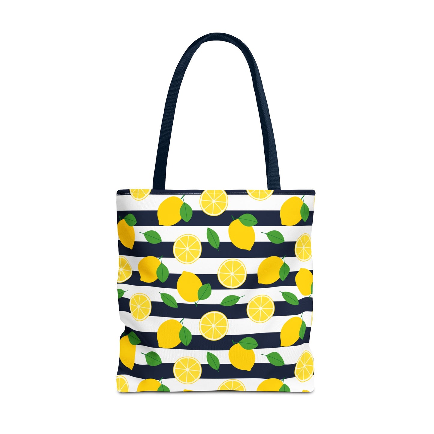 Lemon Stripe Tote Bag - Cute Beach Bag, Grocery Tote, Summer Accessories, Gift for Her, Vacation Carryall