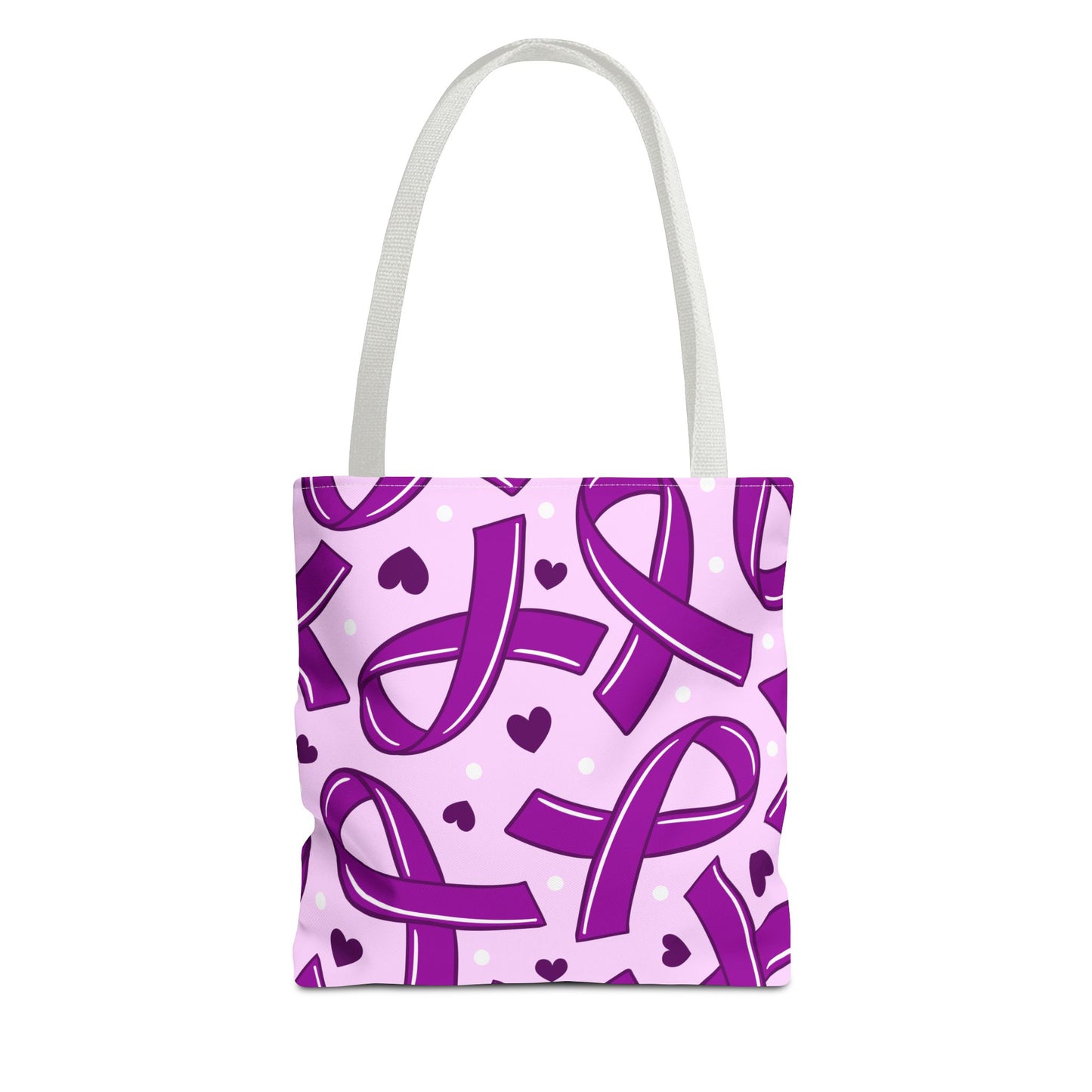 Purple Ribbon Tote Bag | Awareness Carry All, Gift for Supporters, Fundraising Events, Breast Cancer Awareness, Stylish Eco-Friendly Bag