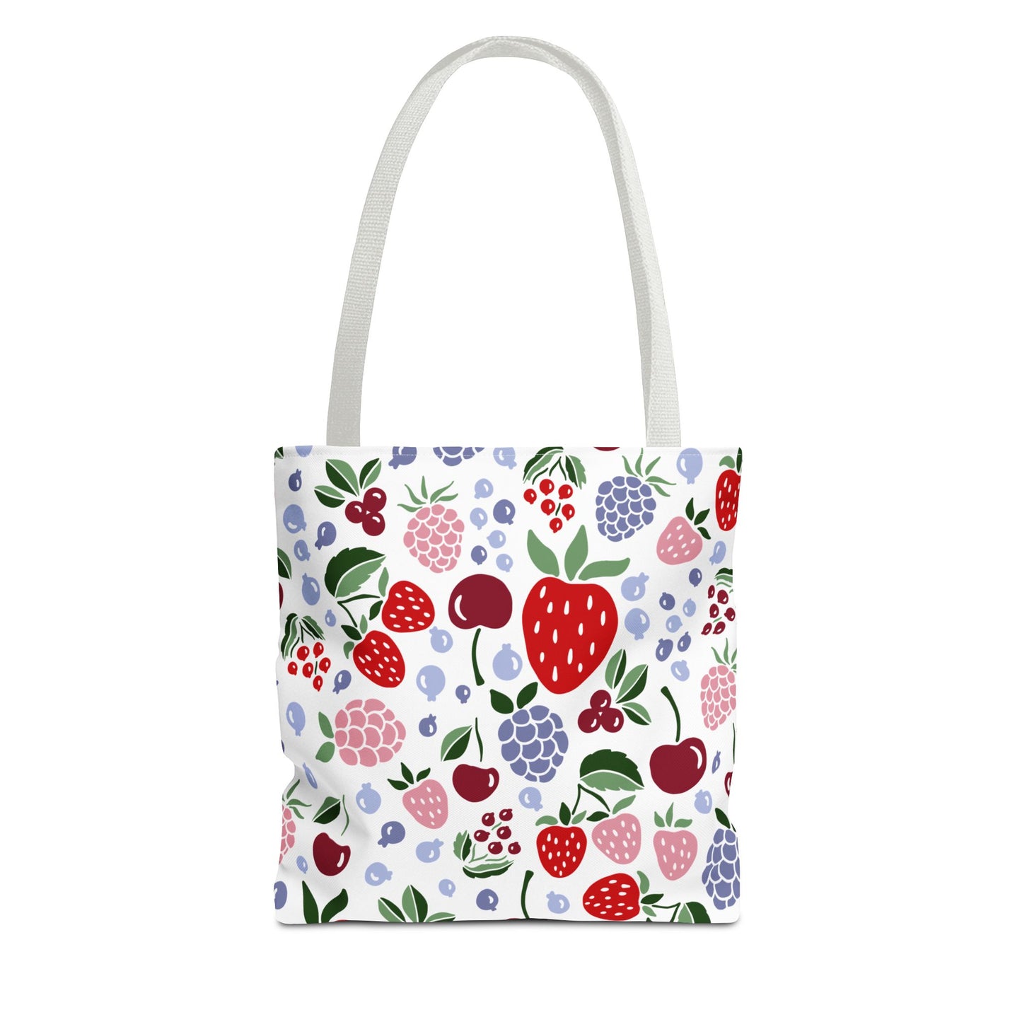 Fruity Floral Tote Bag, Reusable Grocery Tote, Shopping Bag, Eco-Friendly Gift, Beach Bag, Picnic Carryall