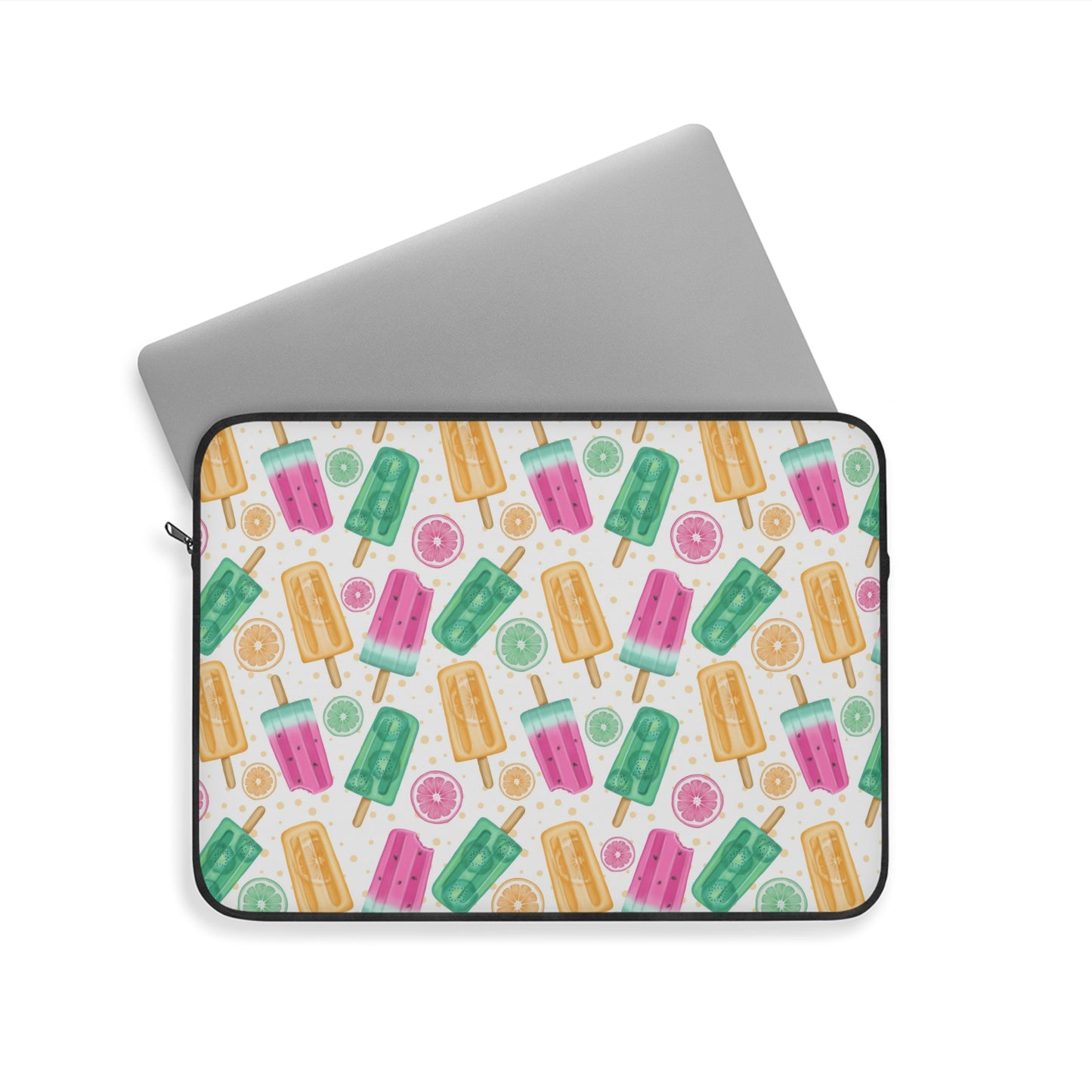 Colorful Ice Pop Laptop Sleeve, Summer Vibes, Cute Tech Accessory, Gift for Students, Popsicle Theme, Beach Lover's Essential