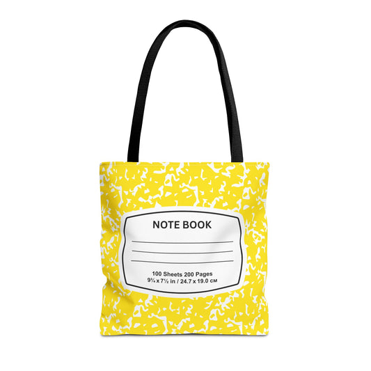 Teacher Tote Bag, School Bag, Back-to-School Accessory, Teacher Gift, Stylish Notebook Tote, Fashionable Classroom Essential, Yellow