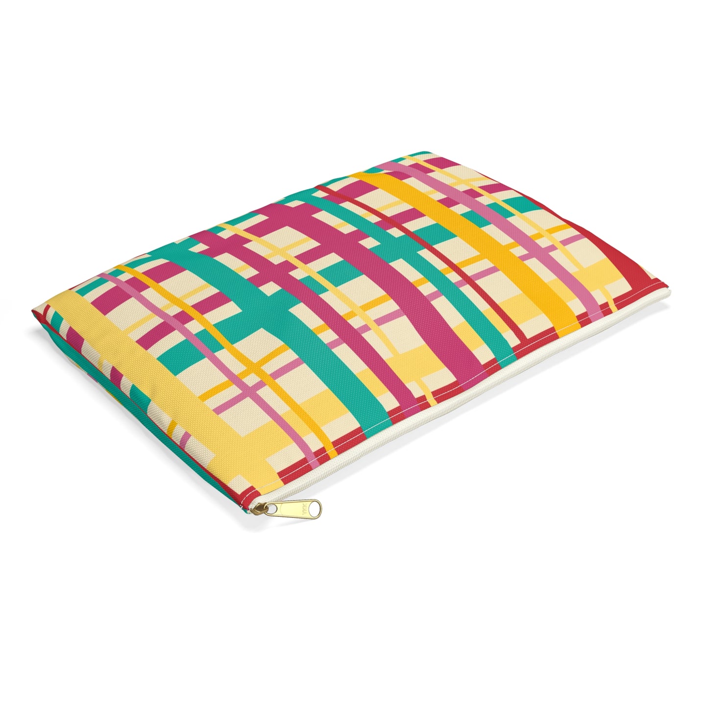 Vibrant Plaid Accessory Pouch | Colorful Cosmetic Bag, Organizer, Gift for Her, Makeup Bag, Travel Essentials