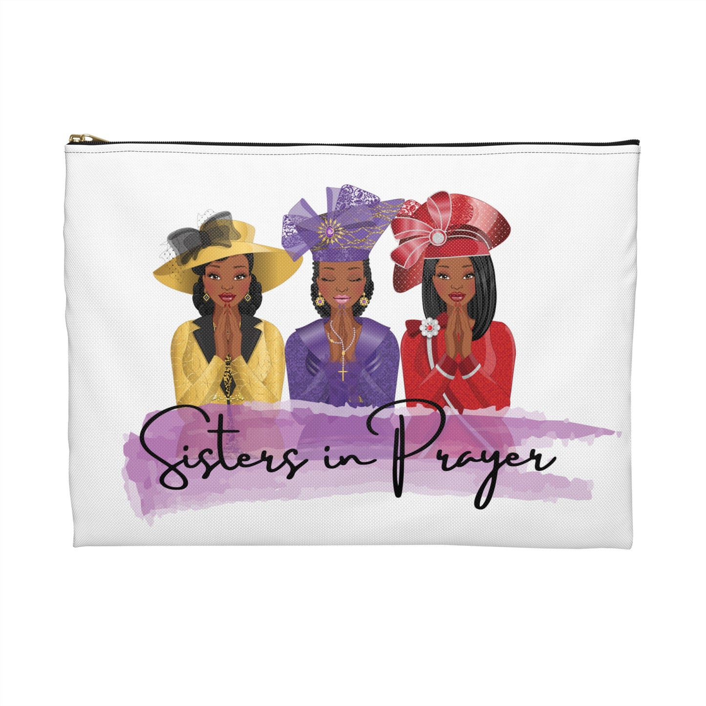 Sisters in Prayer Accessory Pouch, Prayer Pouch, Faithful Sisters, Gifts for Women, Religious Accessories, Christian Decor