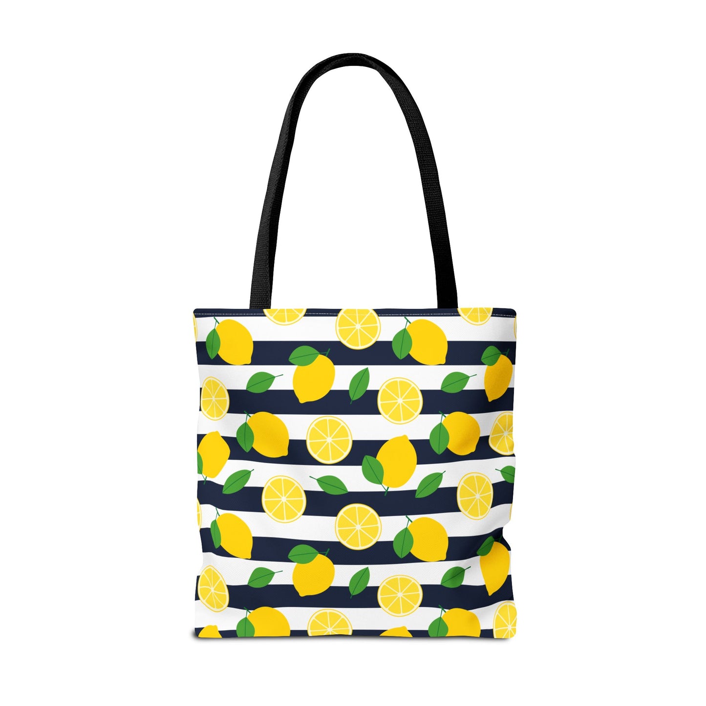 Lemon Stripe Tote Bag - Cute Beach Bag, Grocery Tote, Summer Accessories, Gift for Her, Vacation Carryall