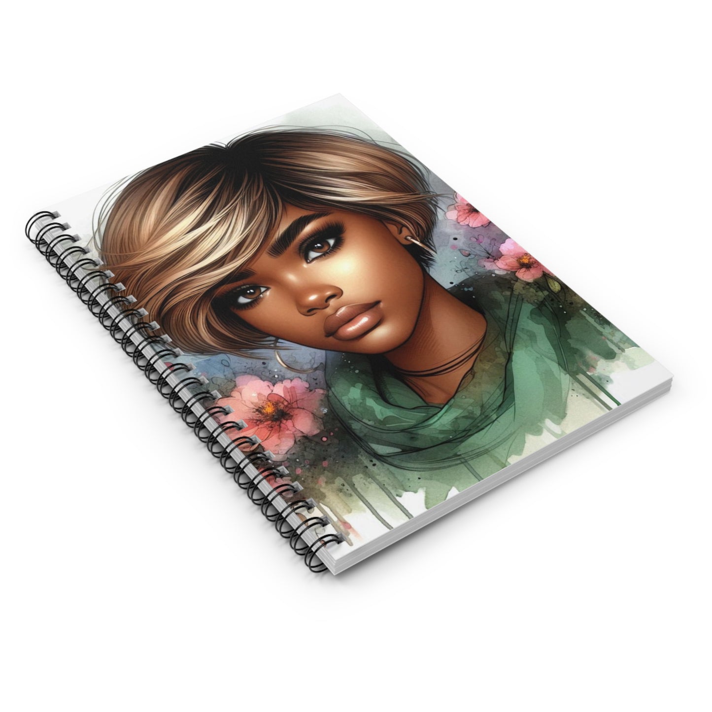 Inspirational Floral Spiral Notebook - Ruled Line for Creative Minds