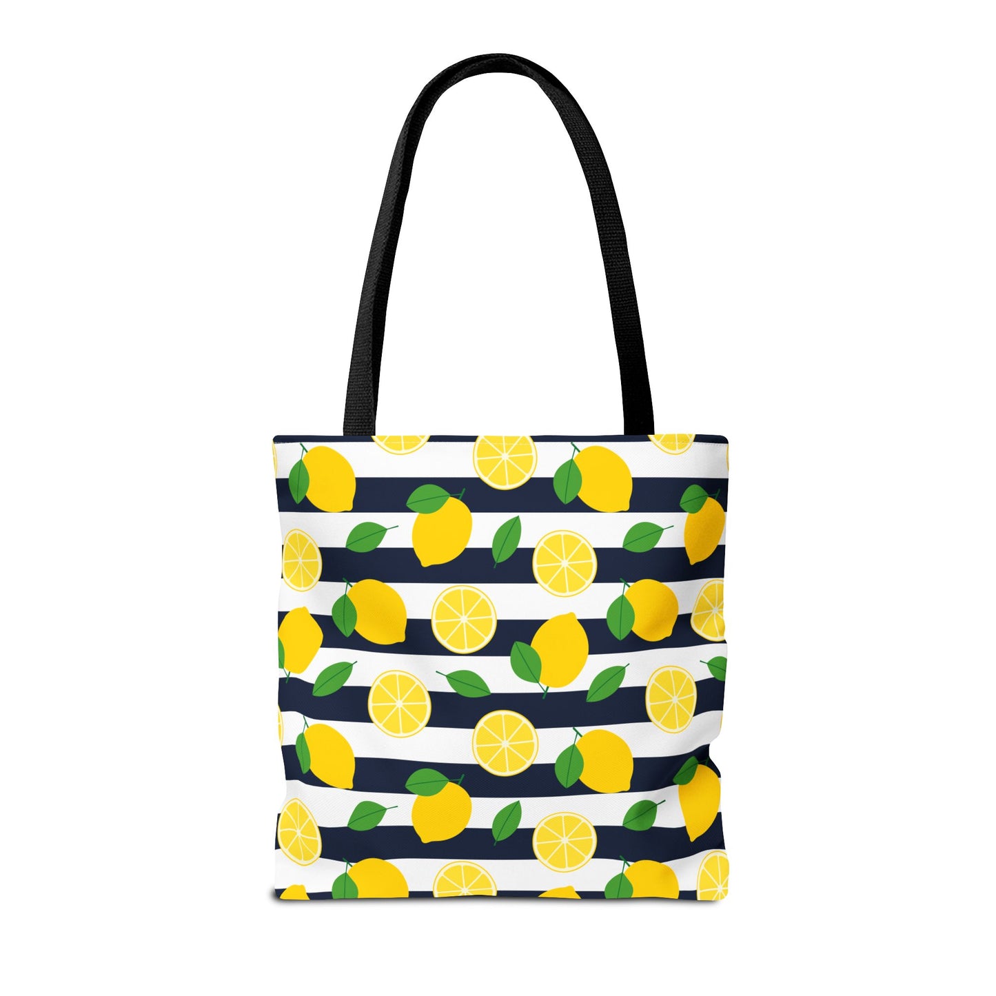 Lemon Stripe Tote Bag - Cute Beach Bag, Grocery Tote, Summer Accessories, Gift for Her, Vacation Carryall