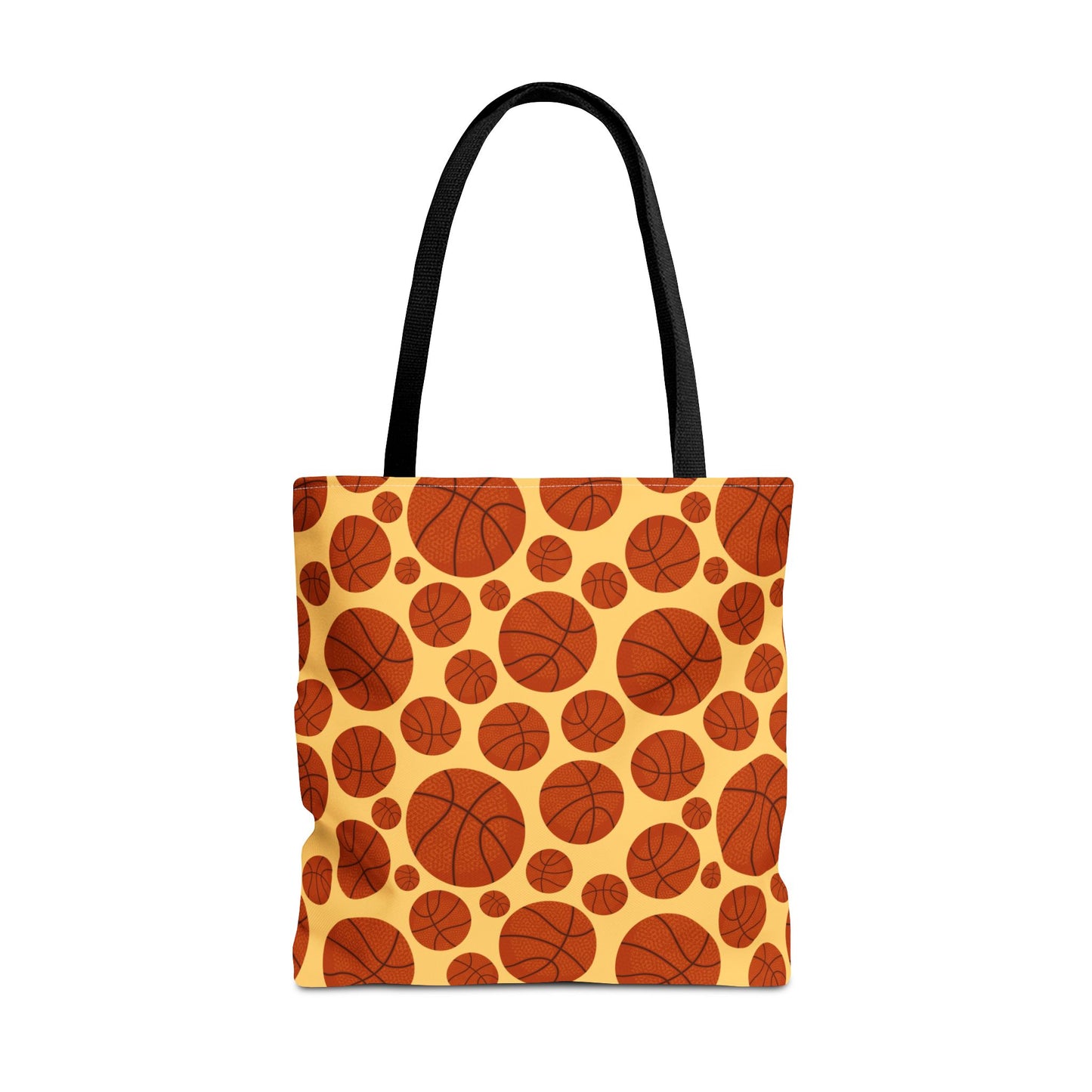 Basketball Pattern Tote Bag - Perfect for Sports Lovers, Gym Essentials, Game Day, Coaches, Team Gifts