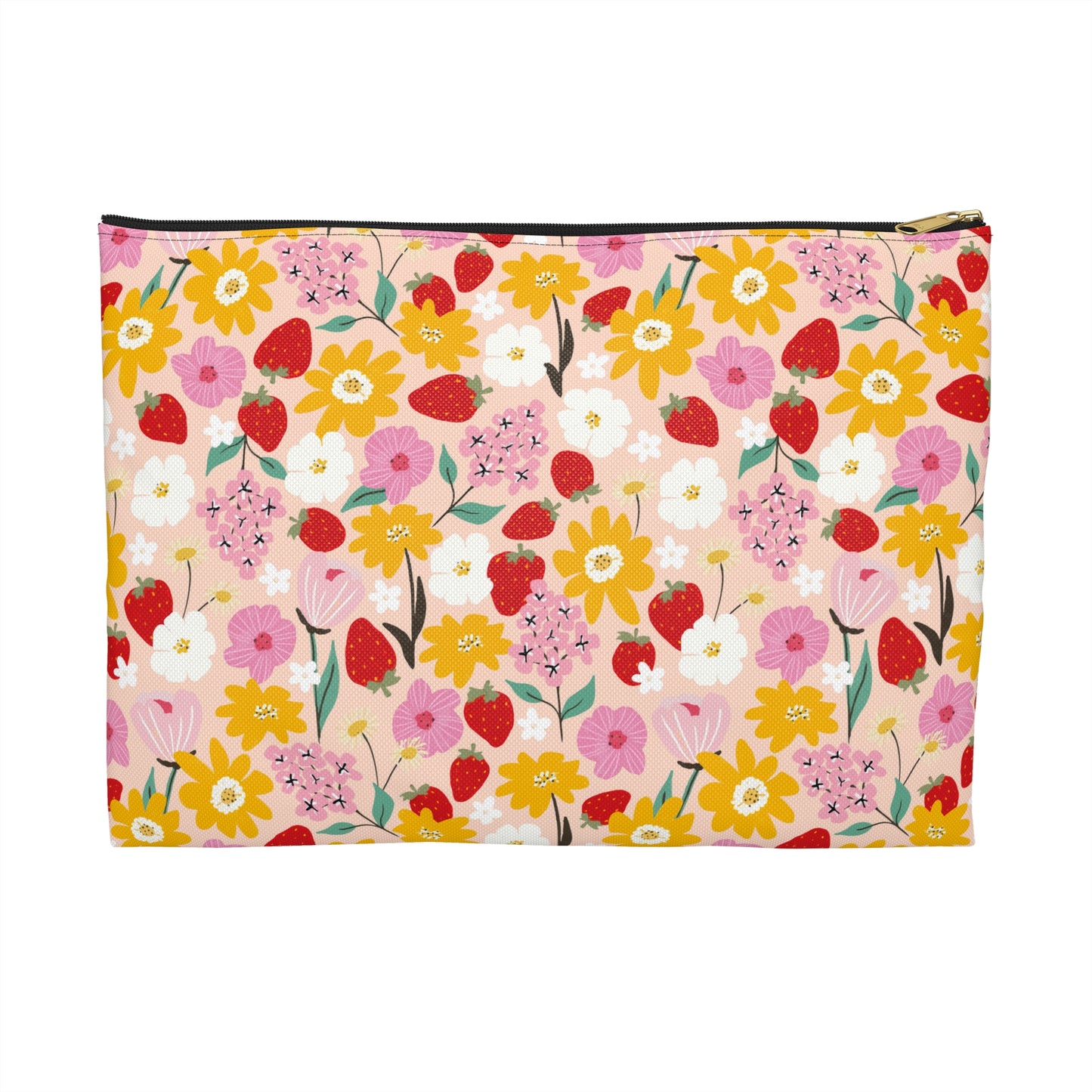 Floral Accessory Pouch - Vibrant Makeup Bag, Cute Travel Organizer, Perfect Gift for Her, Bright Floral Design, Spring Accessories