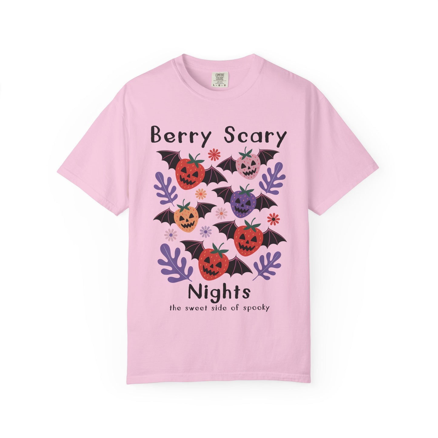 Berry Scary Nights T-shirt, Unisex Halloween Tee, Festive Fall Apparel, Cute Spooky Shirt, Trick-or-Treat Gift, Berry Scary Nights Design