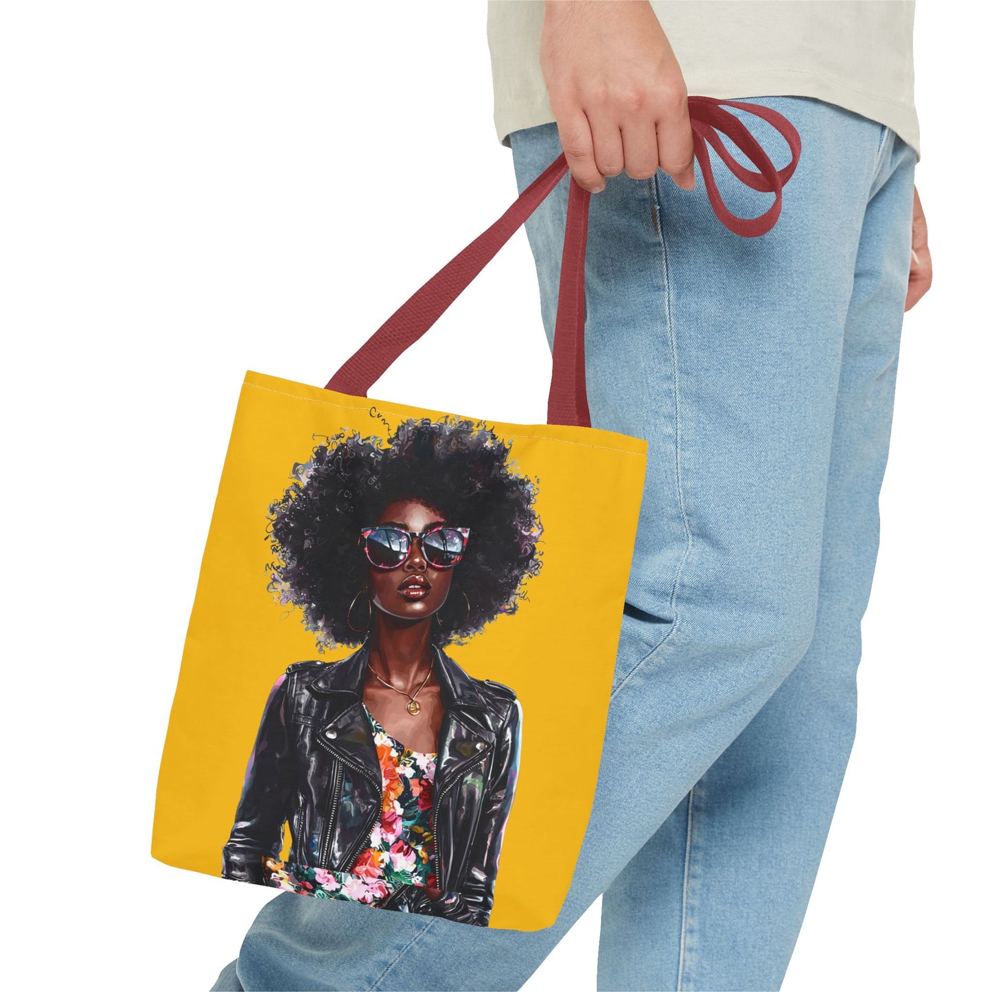Chic African American Tote Bag, Fashionable Handbag, Eco-Friendly Shopper, Statement Bag, Gift for Her, Summer Accessory