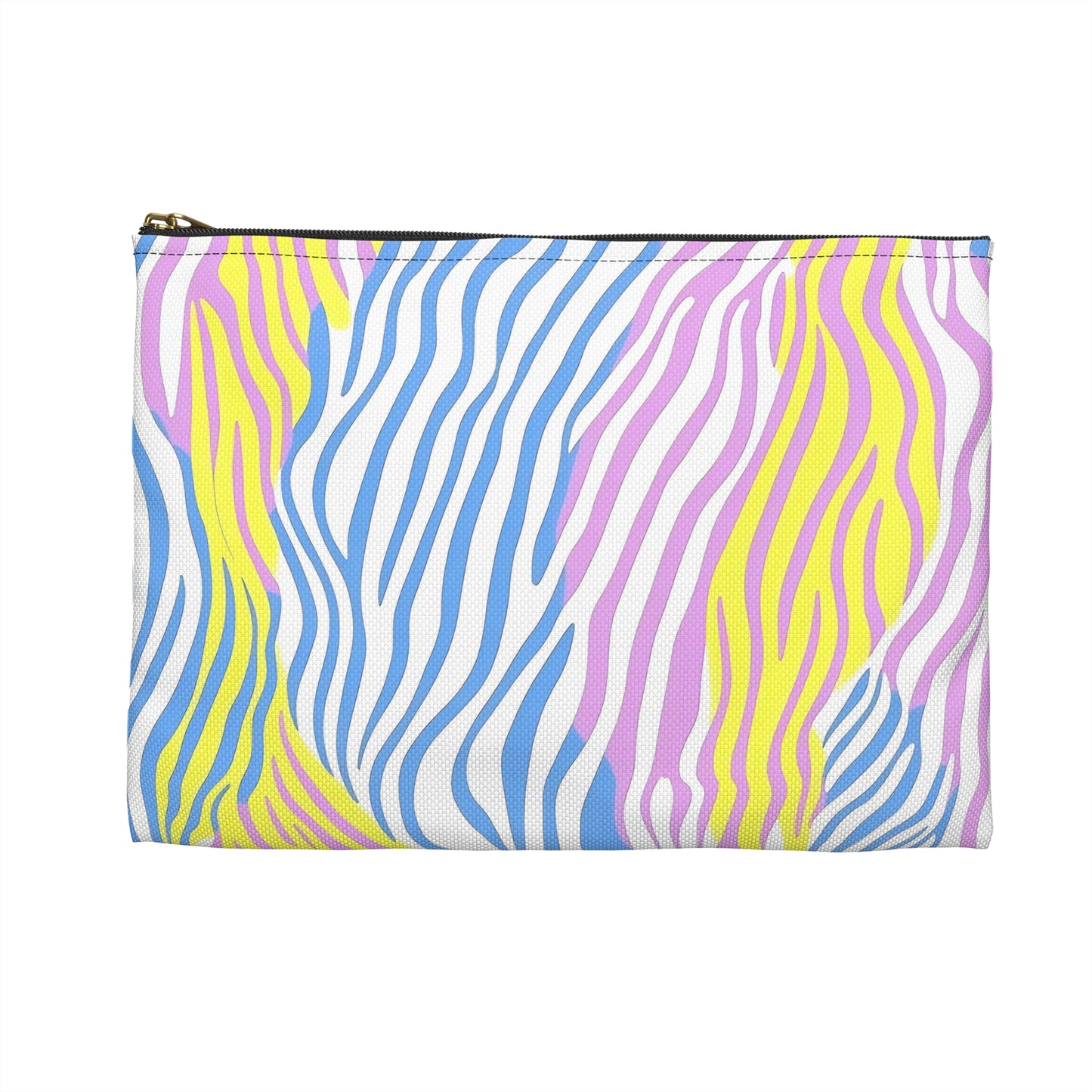 Vibrant Zebra Print Accessory Pouch, Makeup Bag, Travel Organizer, Gift for Her, Cute Pencil Case, Fun Zip Pouch