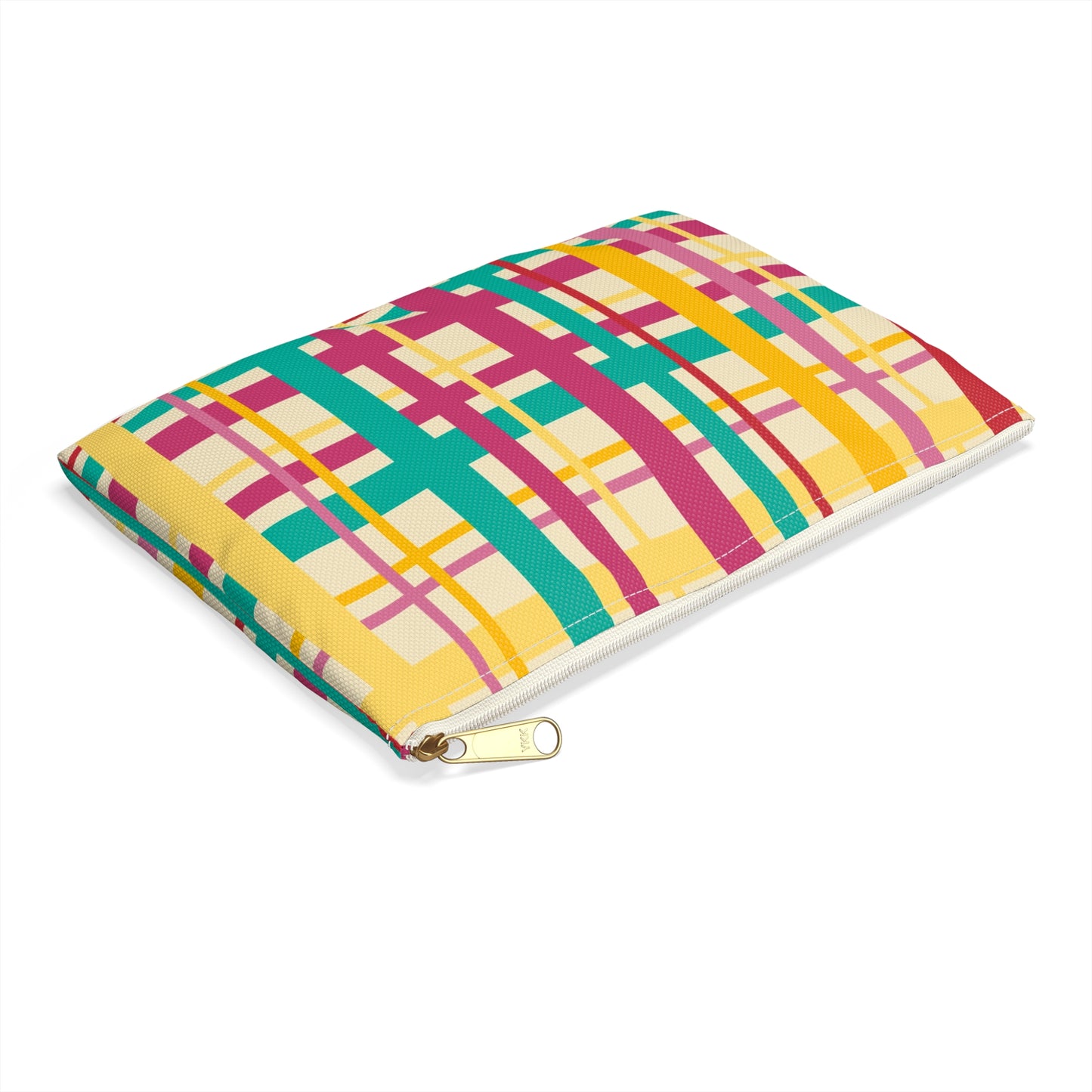 Vibrant Plaid Accessory Pouch | Colorful Cosmetic Bag, Organizer, Gift for Her, Makeup Bag, Travel Essentials