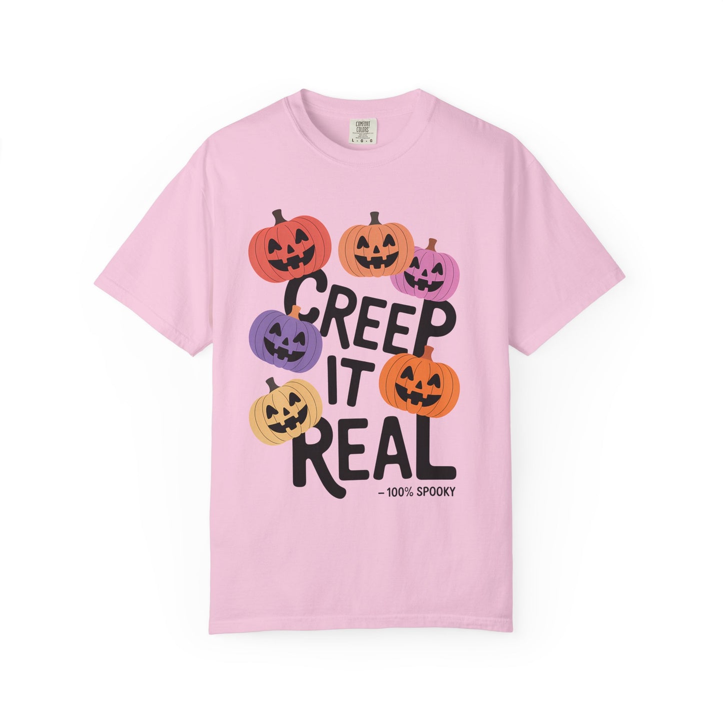 Creep It Real Halloween T-Shirt, Unisex Garment-Dyed Tee, Spooky Apparel, Fall Fashion, Halloween Outfit, Festival Wear