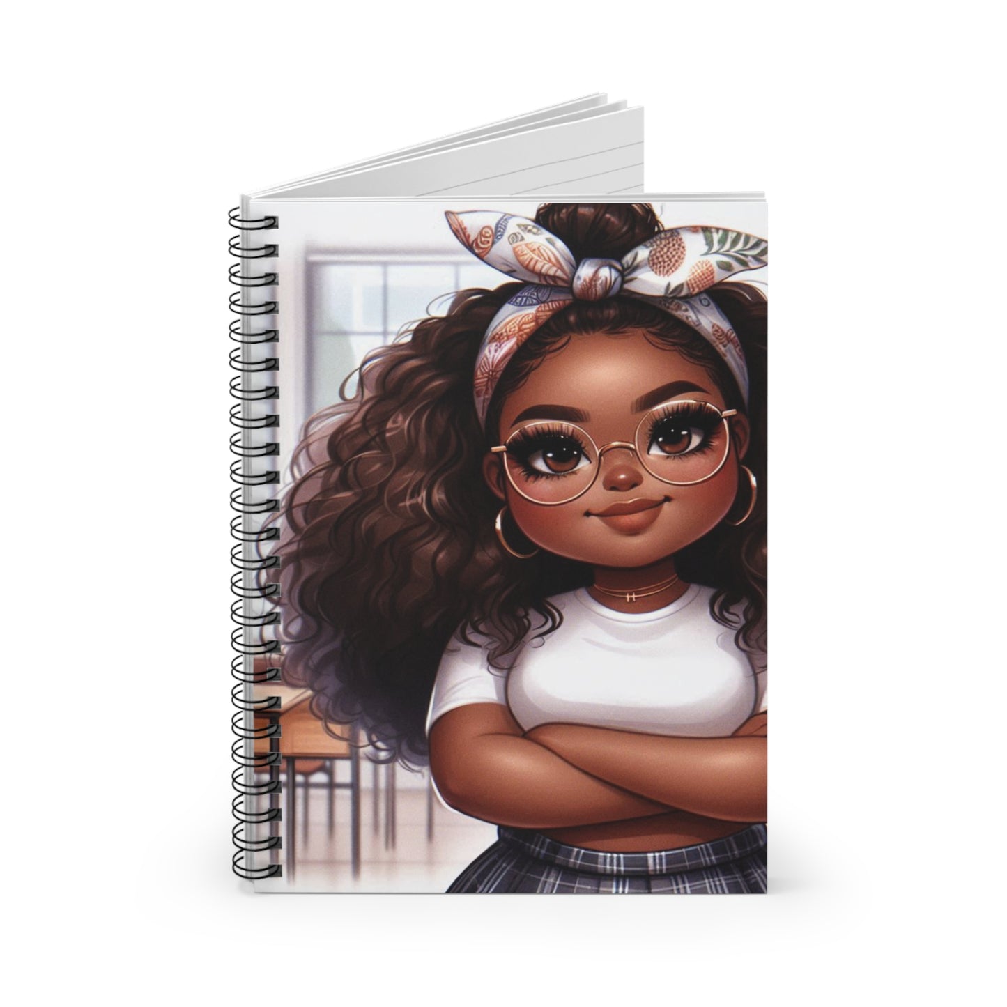 Empowered Girl Spiral Notebook - Ruled Lines for Creative Minds