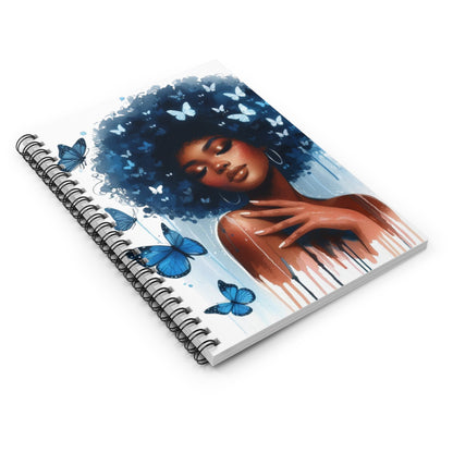 Blue Butterfly Spiral Notebook - Inspiring Ruled Journal for Creative Souls