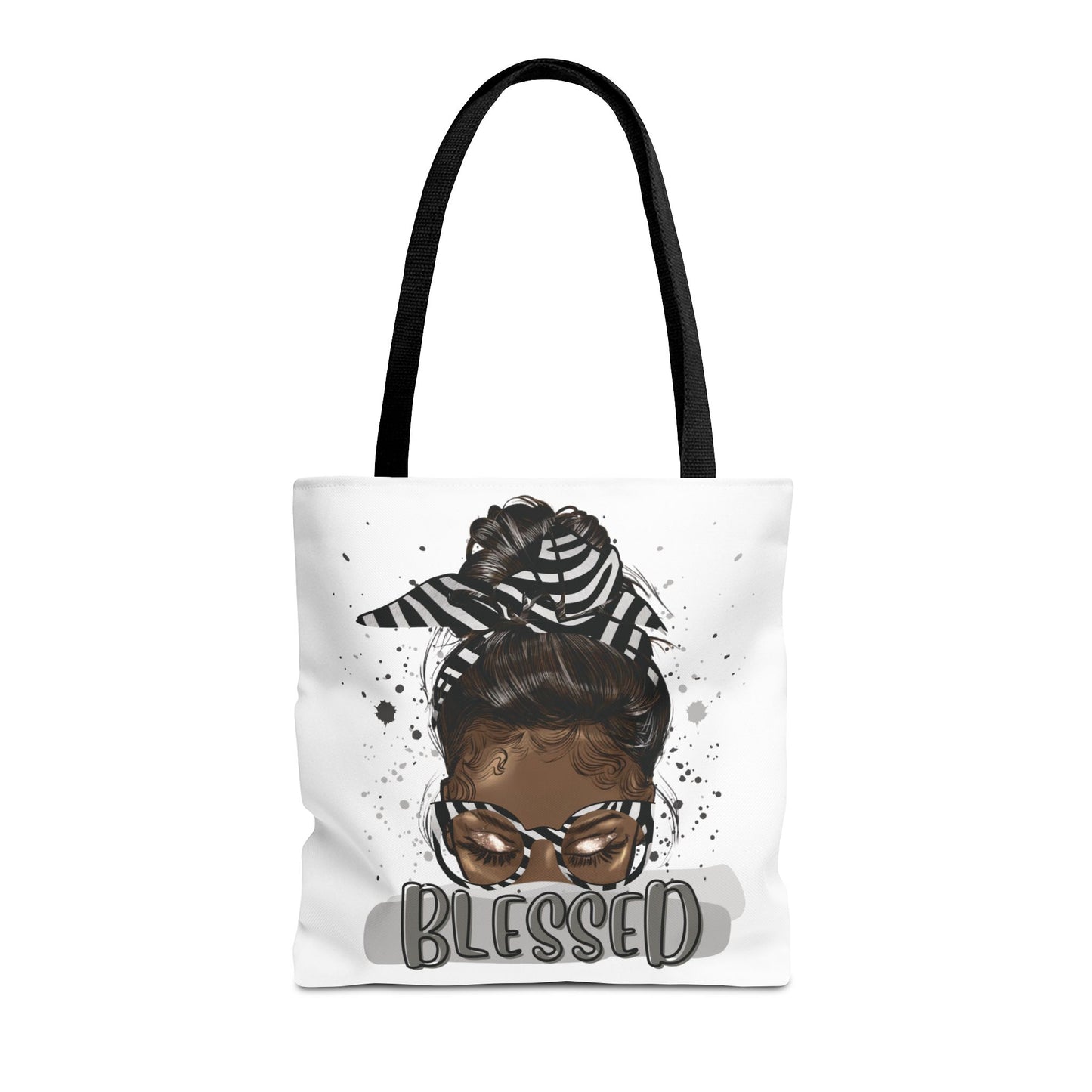 Blessed Tote Bag, Positive Vibes Tote, Inspirational Gift for Her, Eco-Friendly Shopping Bag, Trendy Art Tote