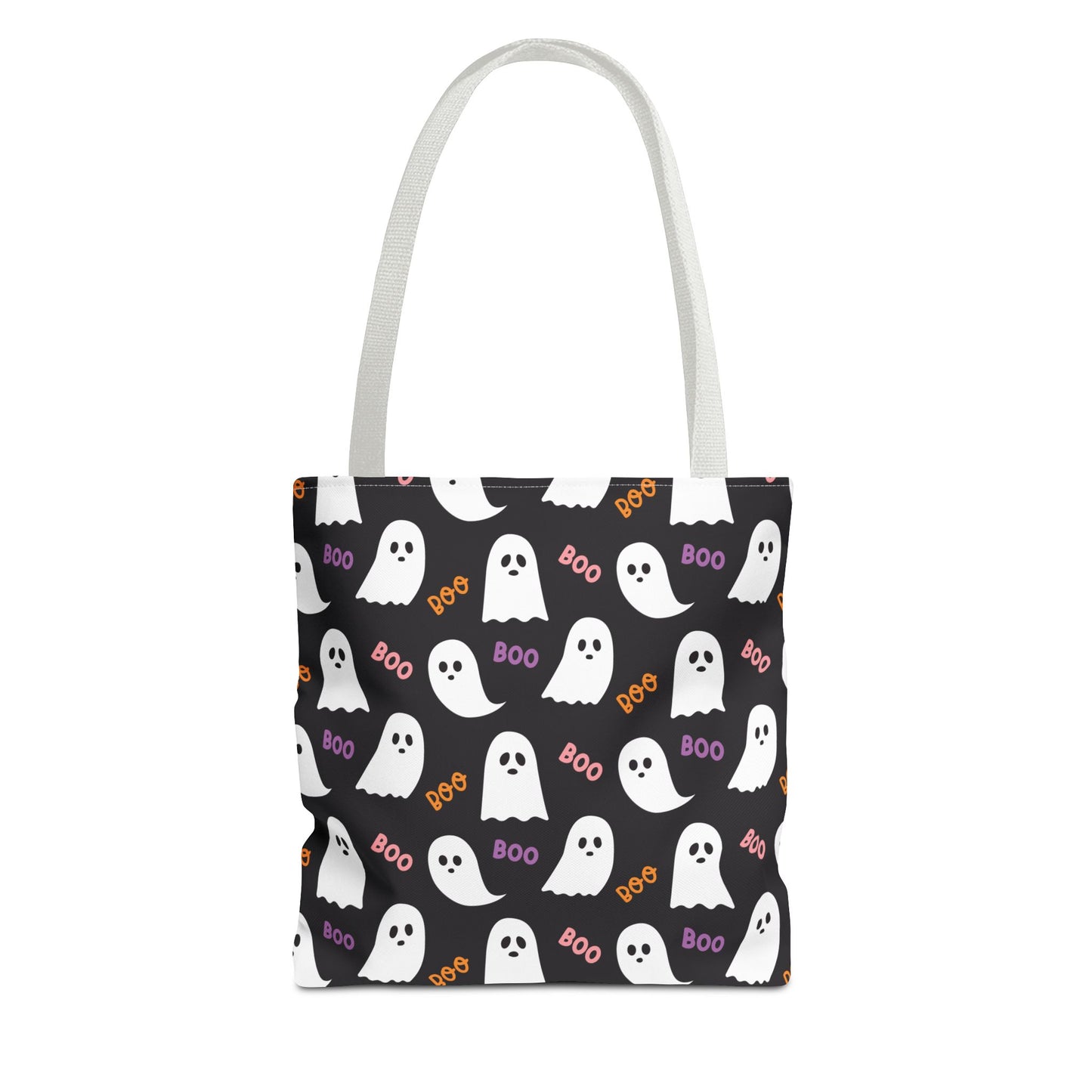 Ghostly Boo Tote Bag for Halloween Fun, Spooky Spirit Carrier, Trick-or-Treat Bag, Cute Ghosts Shopper, AOP Tote