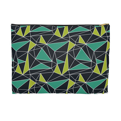 Geometric Print Accessory Pouch - Stylish Organizer for Travel, Makeup, School Supplies, Eco-Friendly Gift Idea, Modern Design