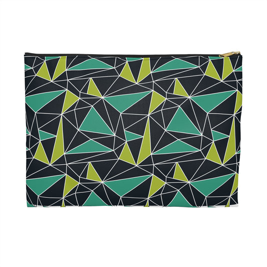 Geometric Print Accessory Pouch - Stylish Organizer for Travel, Makeup, School Supplies, Eco-Friendly Gift Idea, Modern Design