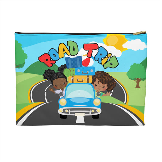Colorful Road Trip Accessory Pouch, Travel Organizer, Kid's Travel Gift, Fun Road Trip Bag, Summer Vacation Essentials