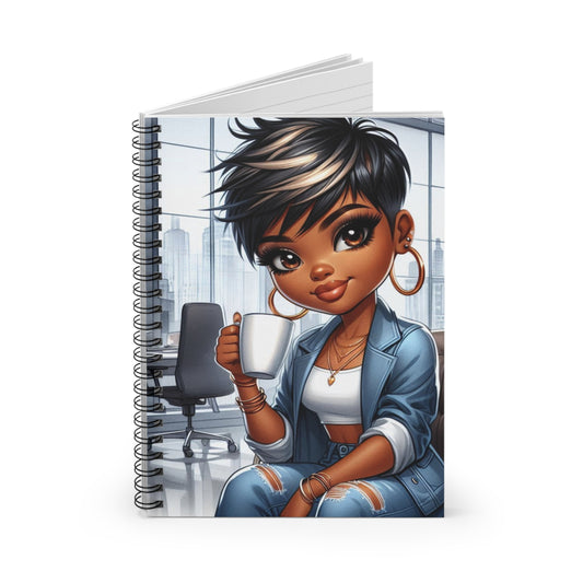Stylish Ruled Spiral Notebook - Chic Office Vibe