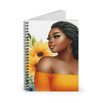 Flower Power Spiral Notebook - Ruled Line for Creative Minds