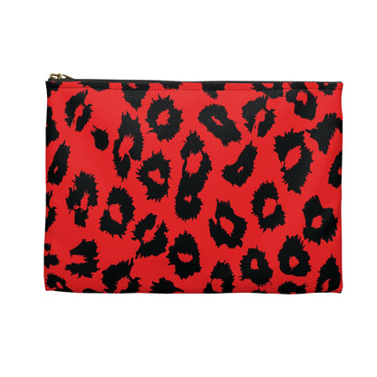 Bold Leopard Print Accessory Pouch, Makeup Bag, Travel Organizer, Clutch, Pencil Case, Gift for Her